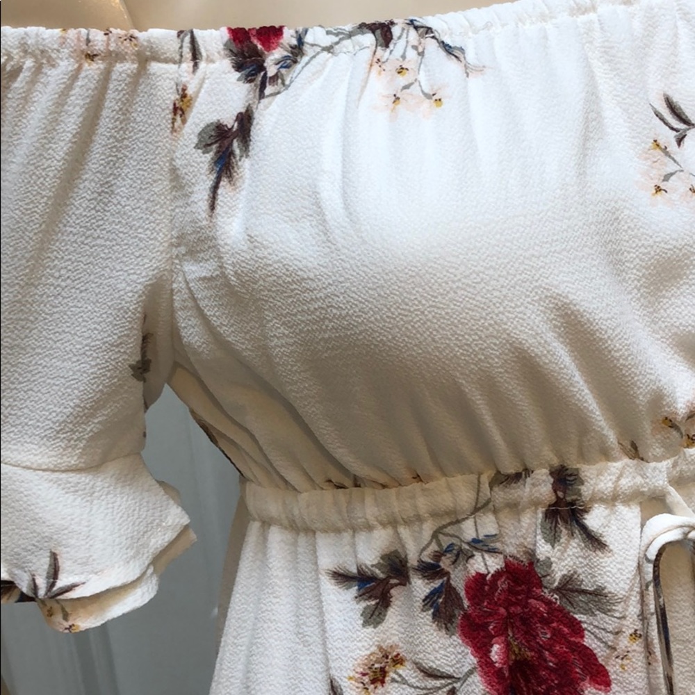 GIRLY & FLIRTY OFF SHOULDER FLORAL PRINT DRESS - Picture 8 of 8